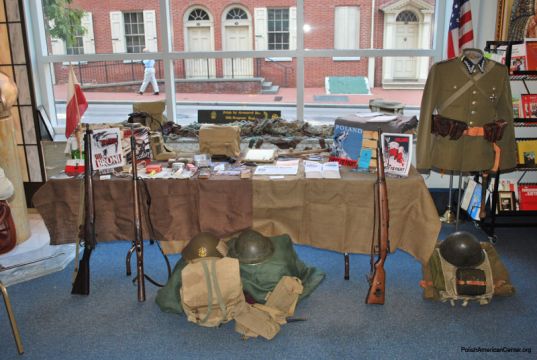The Polish American Cultural Center in Philadelphia held a commemoration ceremony to mark the start of WWII. Zach was invited to display items relevant to the Polish contribution.