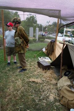 Beneath the netting and Dennison smock, we lost sight of the well camouflaged Sam Cooper several times throughout the weekend.