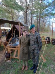 Two Polish female soldiers, 78 years apart. That would make Alisa only 96 years old.